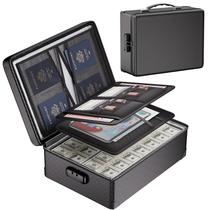 Caixa de Documentos à Prova de Fogo DocSafe com Fechadura 39x30x13 cm Preta Caixa de Documentos à Prova de Fogo DocSafe com Fechadura 39x30x13 cm Preta