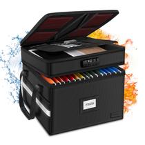 Caixa de documentos à prova de fogo ETRONIK de 2 camadas com fechadura 16,5 x 13,4 x 12,9 polegadas Caixa de documentos à prova de fogo ETRONIK de 2 camadas com fechadura 16,5 x 13,4 x 12,9 polegadas