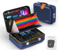 Caixa de Documentos GOELF à Prova de Fogo 15,98" Azul com Cadeado Caixa de Documentos GOELF à Prova de Fogo 15,98" Azul com Cadeado