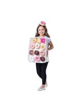 Caixa de donuts Costume Dress Up America para crianças com túnica e bandana