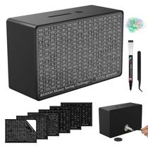 Caixa de economia de dinheiro Gomyrod Wooden Cash Vault com balcão preto Caixa de economia de dinheiro Gomyrod Wooden Cash Vault com balcão preto
