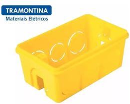 Caixa De Embutir Luz 4x2 Tramontina Plástico Amarela Caixa De Embutir Luz 4x2 Tramontina Plástico Amarela