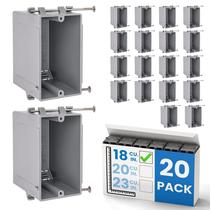 Caixa de embutir OHLECTRIC 1 gang 18 pol³ em PVC, pacote com 20 Caixa de embutir OHLECTRIC 1 gang 18 pol³ em PVC, pacote com 20
