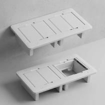 Caixa De Embutir Universal Retangular Abs Branco 4Blocos Qtmov