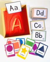 Caixa De Escrita Sensorial-formas Geométricas E Alfabeto