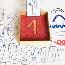 Caixa De Escrita Sensorial Números E Abstratos