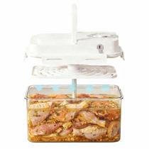 Caixa de Fermentaçao Organizadora 4 Litros Compressao Conserva Salmora Vedaçao de Vegetais Legumes Marinada Alimento Caixa de Fermentaçao Organizadora 4 Litros Compressao Conserva Salmora Vedaçao de Vegetais Legumes Marinada Alimento