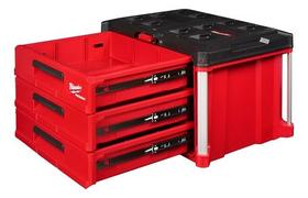 Caixa De Ferramentas 3 Gavetas Packout Milwaukee 48-22-8443 Vermelho Caixa De Ferramentas 3 Gavetas Packout Milwaukee 48-22-8443 Vermelho