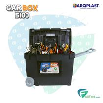 Caixa De Ferramentas Car Box 5100 Com Alças E Rodas Preta - Arqplast