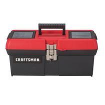 Caixa de ferramentas CRAFTSMAN Lockable com Pad Lock Eye de 16 polegadas vermelha/preta