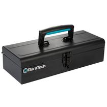 Caixa de ferramentas DURATECH 15 de aço portátil com trava de metal preta