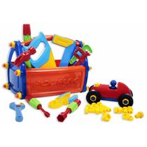 Caixa de ferramentas infantil colorida com 21 peças - poliplac - 5931