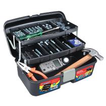 Caixa de Ferramentas Maleta Multiuso com Organizador Preta Arqplast