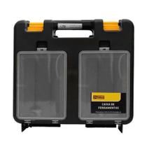 Caixa de Ferramentas Maxi 2 PVC Preto Fosco com Alça Fixa e 02 Trancas Amarelas Caixa de Ferramentas Maxi 2 PVC Preto Fosco com Alça Fixa e 02 Trancas Amarelas