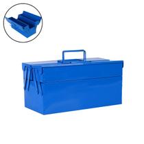 Caixa De Ferramentas Metálica Com 3 Gavetas Organizador 34cm Dobrável Portátil Multifuncional