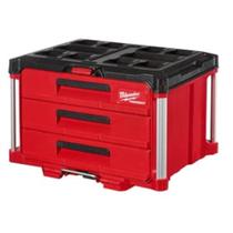 Caixa de ferramentas Milwaukee PACKOUT de 3 gavetas com capacidade de 50 libras