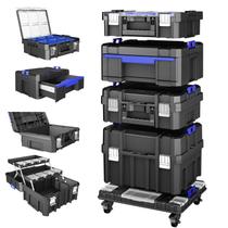 Caixa de Ferramentas Modular Portátil AIRAJ com 4 Camadas e Rodas Caixa de Ferramentas Modular Portátil AIRAJ com 4 Camadas e Rodas