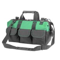 Caixa de ferramentas Oseeny de 40 cm antiderrapante, 14 bolsos, alça ajustável