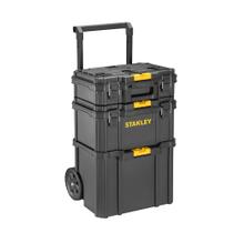 Caixa de Ferramentas Stanley 3 em 1 Quick-Link 45 KG 80 L com Rodas 7" Revestida de Borracha
