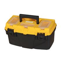 Caixa de Ferramentas Torin 15.5" - Plástico com Bandeja Removível (Preta/Amarela)