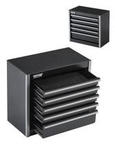 Caixa de ferramentas VEVOR Metal 22 cm portátil com 5 gavetas preta