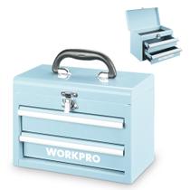 Caixa de ferramentas WORKPRO Portable Mini 2 gavetas de metal com rolamento de esferas