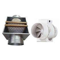 Caixa de Filtragem Chapa Galvanizada 150mm G4 e M5 Com Exaustor Maxx 150 220v