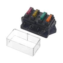 Caixa De Fusíveis Automotiva 12V 24V Com Suporte Para 4, 6, 8 Ou 12 Fusíveis Tipo Lâmina Com