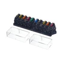 Caixa De Fusíveis Automotiva 12V 24V Com Suporte Para 4, 6, 8 Ou 12 Fusíveis Tipo Lâmina Com Caixa De Fusíveis Automotiva 12V 24V Com Suporte Para 4, 6, 8 Ou 12 Fusíveis Tipo Lâmina Com