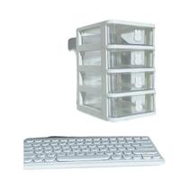 Caixa de Gaveta Multicamadas para Armazenamento de Mesa - Porta Canetas e Acessórios para Cabelo