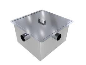 Caixa De Gordura Aço Inox Com Cesto Para Cozinha Higiêne