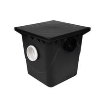 Caixa de Gordura Plástica Grande 40x41x41cm cor Preta - Metasul, Opção: Preto(a)