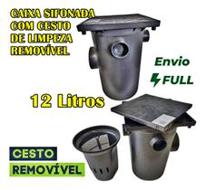 Caixa De Gordura Preta 12 L Coletor Gordura Confiável - Nf