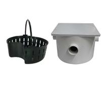 Caixa De Gordura Quadrada 250x180x50x40mm Com Cesto - Pvc Rígido - Plastipan
