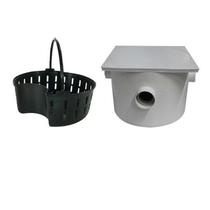 Caixa de Gordura Quadrada 250x180x75x40mm com Cesto - PVC Rígido - Plastipan