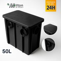 Caixa De Gordura Sifonada Grande 50L Mallton Coletora Com Cesto Suporta 2 Cozinhas