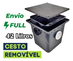 Caixa De Gordura TAF Com Cesto Injetada 42l Preta