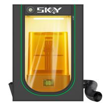 Caixa de impressora 3D de resina Skouphy com kit de ventilação e luz