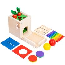 Caixa de inserção de moedas 4 em 1 da Educational Toy Montessori Caixa de inserção de moedas 4 em 1 da Educational Toy Montessori