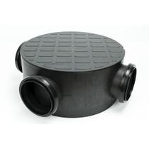 Caixa De Inspeção Passagem Dn100 Esgoto Tampa Redonda Pvc