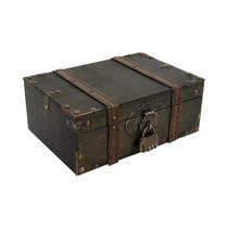 Caixa De Joias De Madeira Antiga Vintage Com Fechadura De Combinação, Baú De Tesouros Para