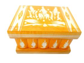 Caixa de jóias de quebra-cabeça de madeira Kalotart esculpida à mão