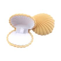 Caixa De Joias De Veludo Em Forma De Concha Para Exibição De Anéis De Noivado, Casamento, Brincos, Caixa De Joias De Veludo Em Forma De Concha Para Exibição De Anéis De Noivado, Casamento, Brincos,