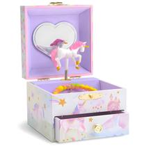 Caixa de joias Jewelkeeper Unicorn Musical com 1 gaveta 18x13x10cm Caixa de joias Jewelkeeper Unicorn Musical com 1 gaveta 18x13x10cm