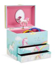Caixa de joias musical Jewelkeeper Unicorn com 2 gavetas Caixa de joias musical Jewelkeeper Unicorn com 2 gavetas
