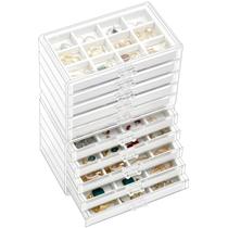 Caixa de joias ProCase, porta-brincos, organizador, 10 gavetas