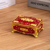 Caixa de Jóias Retangular Portátil e Luxuosa - Leve e com Armazenamento para Colares e Anéis