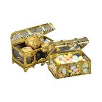 Caixa De Joias Vintage Transparente Para Exibição, Armazenamento De Doces Pirata Para Casamento E