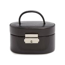 Caixa de joias Wolf Heritage Mini caixa oval com estojo de viagem
