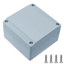 Caixa de junção estanque de alumínio para uso externo 10 x 10 x 6 cm Caixa de junção estanque de alumínio para uso externo 10 x 10 x 6 cm